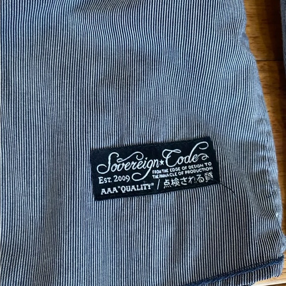 Sovereign Code Striped Blue Shirt - Picture 3 of 7